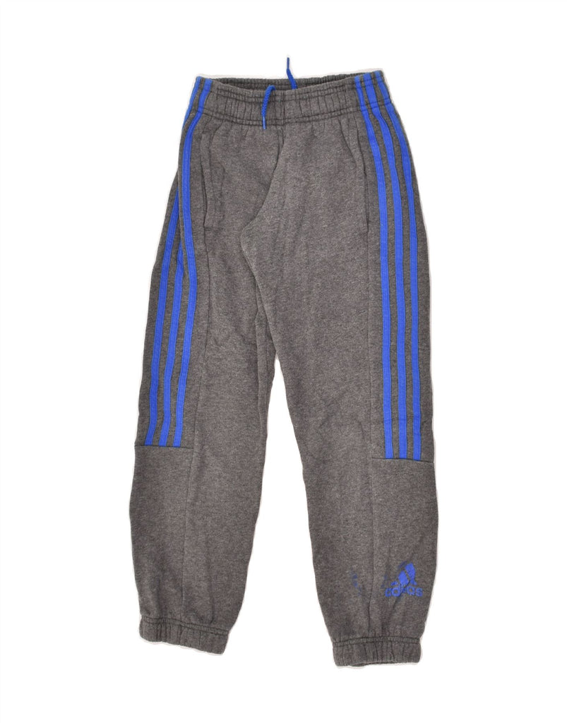 ADIDAS Boys Graphic Tracksuit Trousers Joggers 7-8 Years Grey Cotton | Vintage Adidas | Thrift | Second-Hand Adidas | Used Clothing | Messina Hembry 