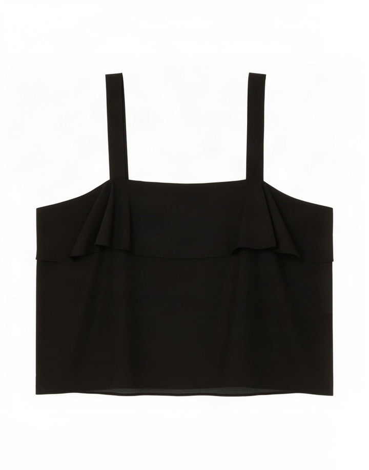 Marks & Spencer Womens Cami Top UK 22 3XL Black Linen