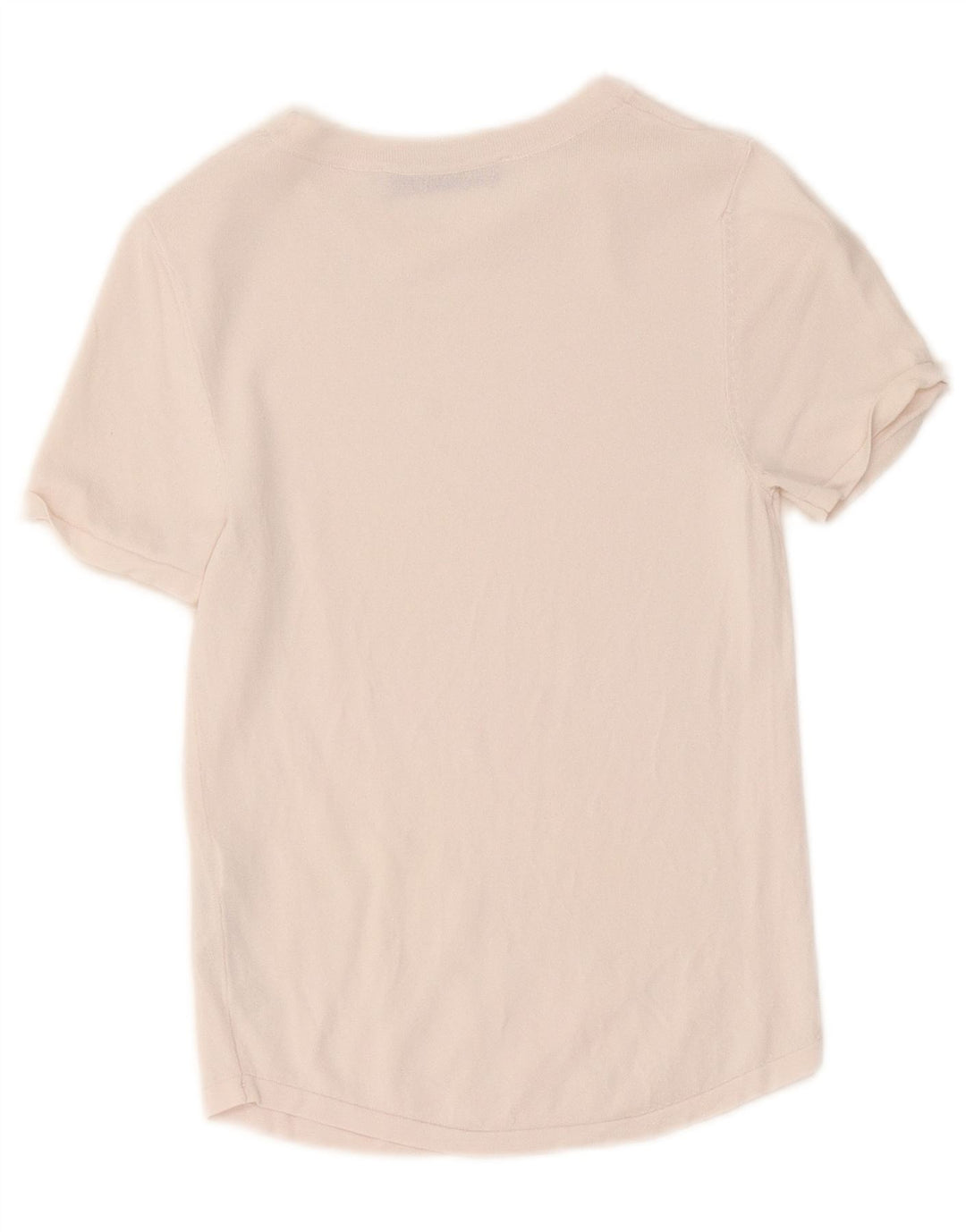 Zara Womens Crop T-Shirt Top UK 8 Small White Viscose