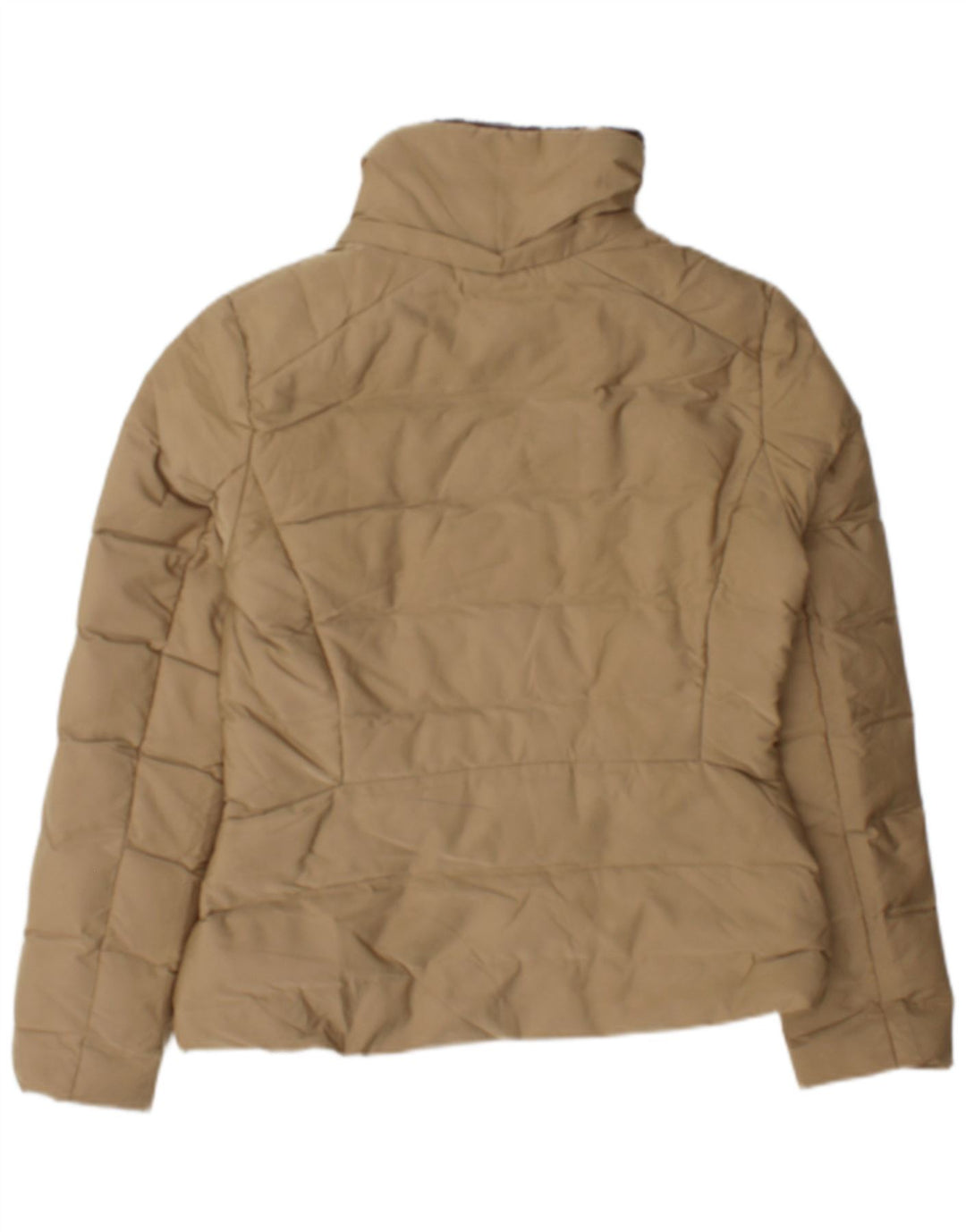Zara Womens Padded Jacket UK 12 Medium Beige