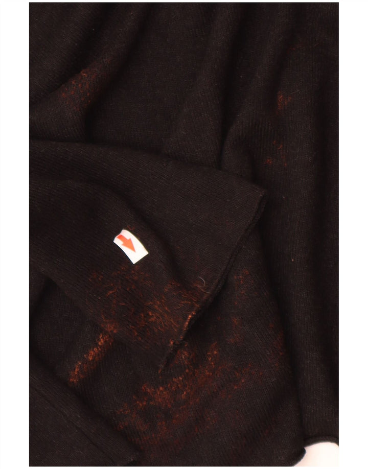 Zara Womens Oversized Top Long Sleeve UK 10 Small Black