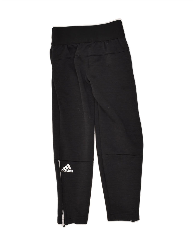 ADIDAS Boys Tracksuit Trousers 7-8 Years Black Polyester | Vintage Adidas | Thrift | Second-Hand Adidas | Used Clothing | Messina Hembry 