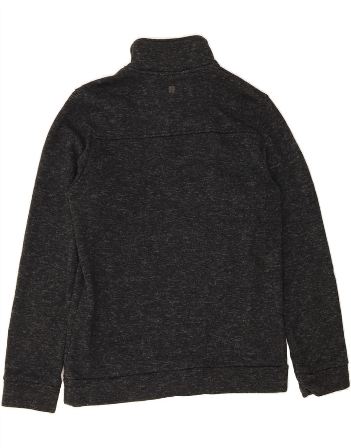 MOUNTAIN WAREHOUSE Mens Zip Neck Sweatshirt Jumper XS Black Flecked Vintage Mountain Warehouse and Second-Hand Mountain Warehouse from Messina Hembry 