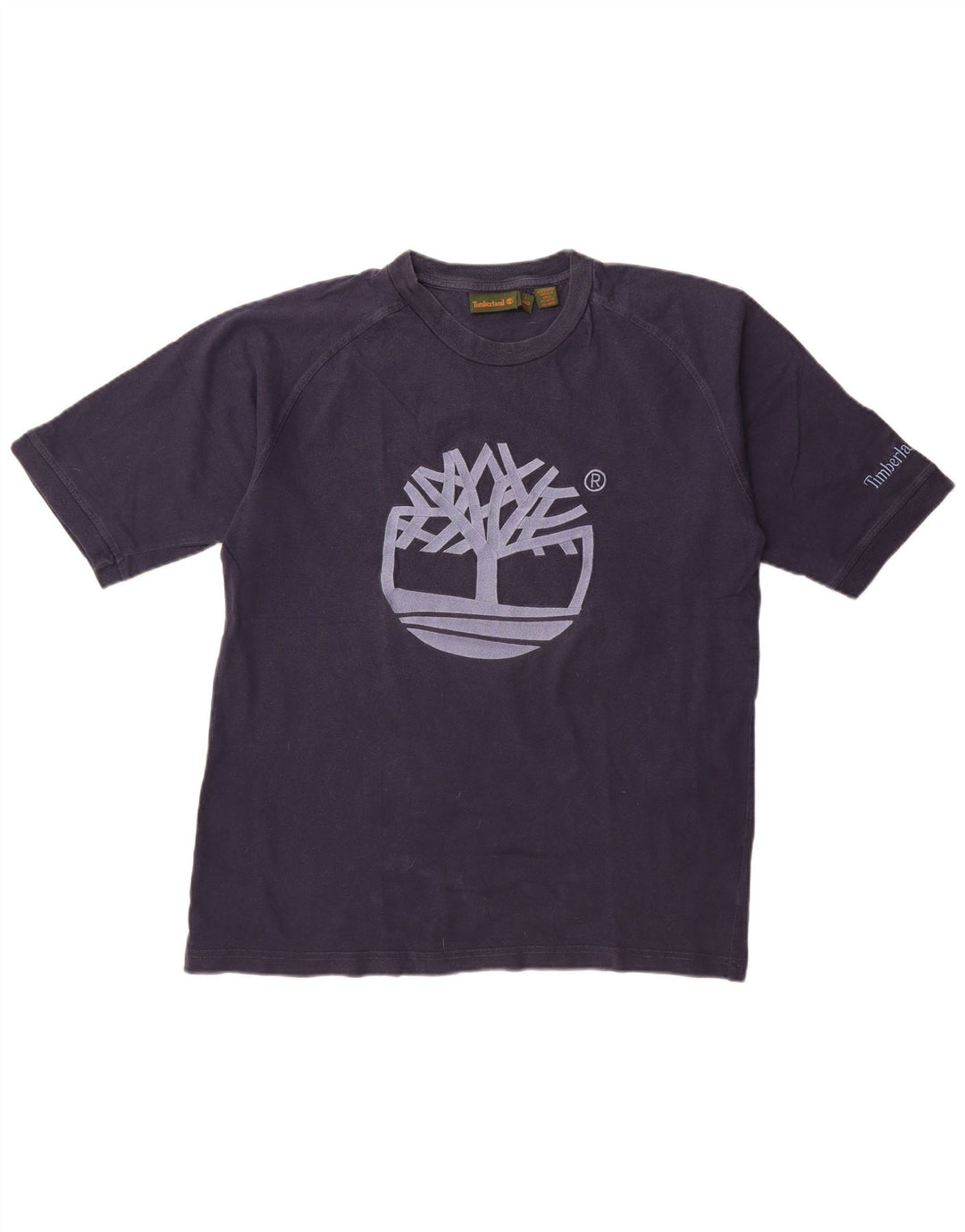 TIMBERLAND Mens Graphic T-Shirt Top Large Navy Blue Cotton