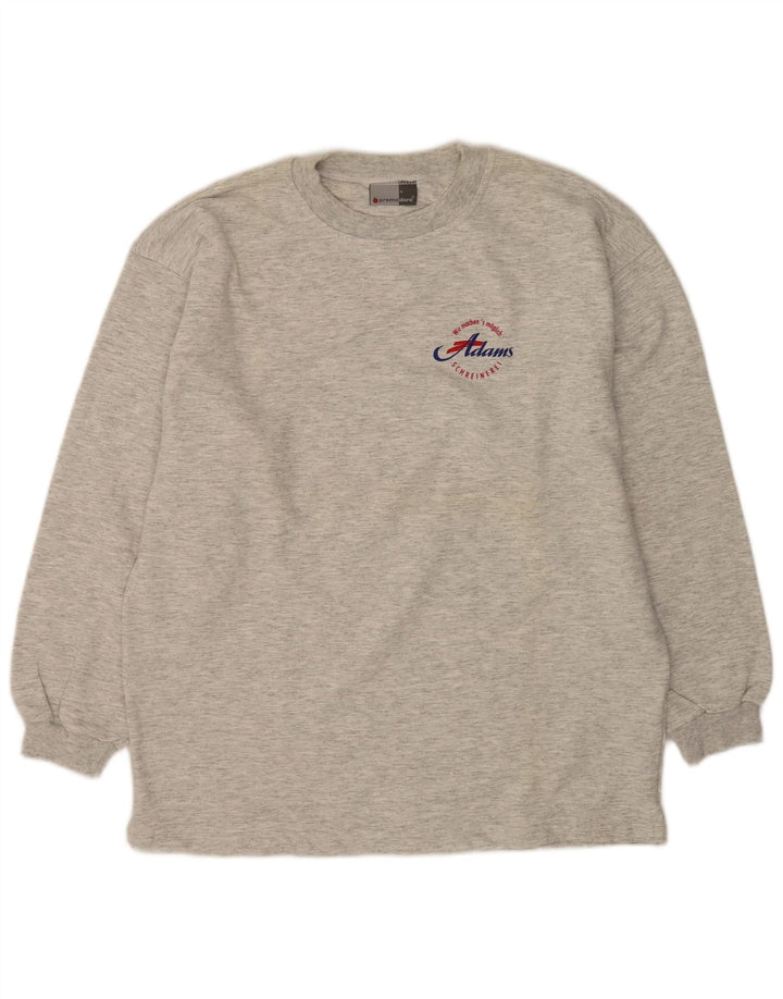 Adams Mens Sweatshirt Jumper XL Grey Flecked Cotton