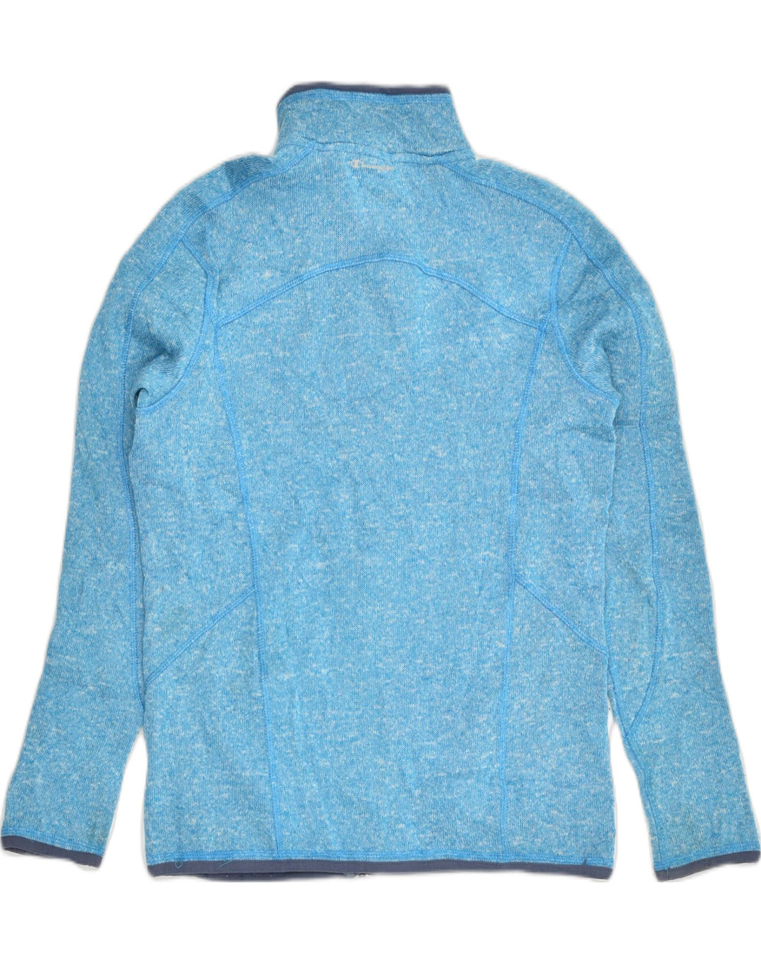 CHAMPION Womens Tracksuit Top Jacket UK 14 Medium Blue Flecked Polyester | Vintage Champion | Thrift | Second-Hand Champion | Used Clothing | Messina Hembry 