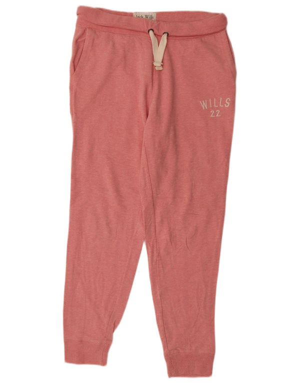 Jack Wills Womens Tracksuit Trousers Joggers UK 12 Medium Pink Flecked