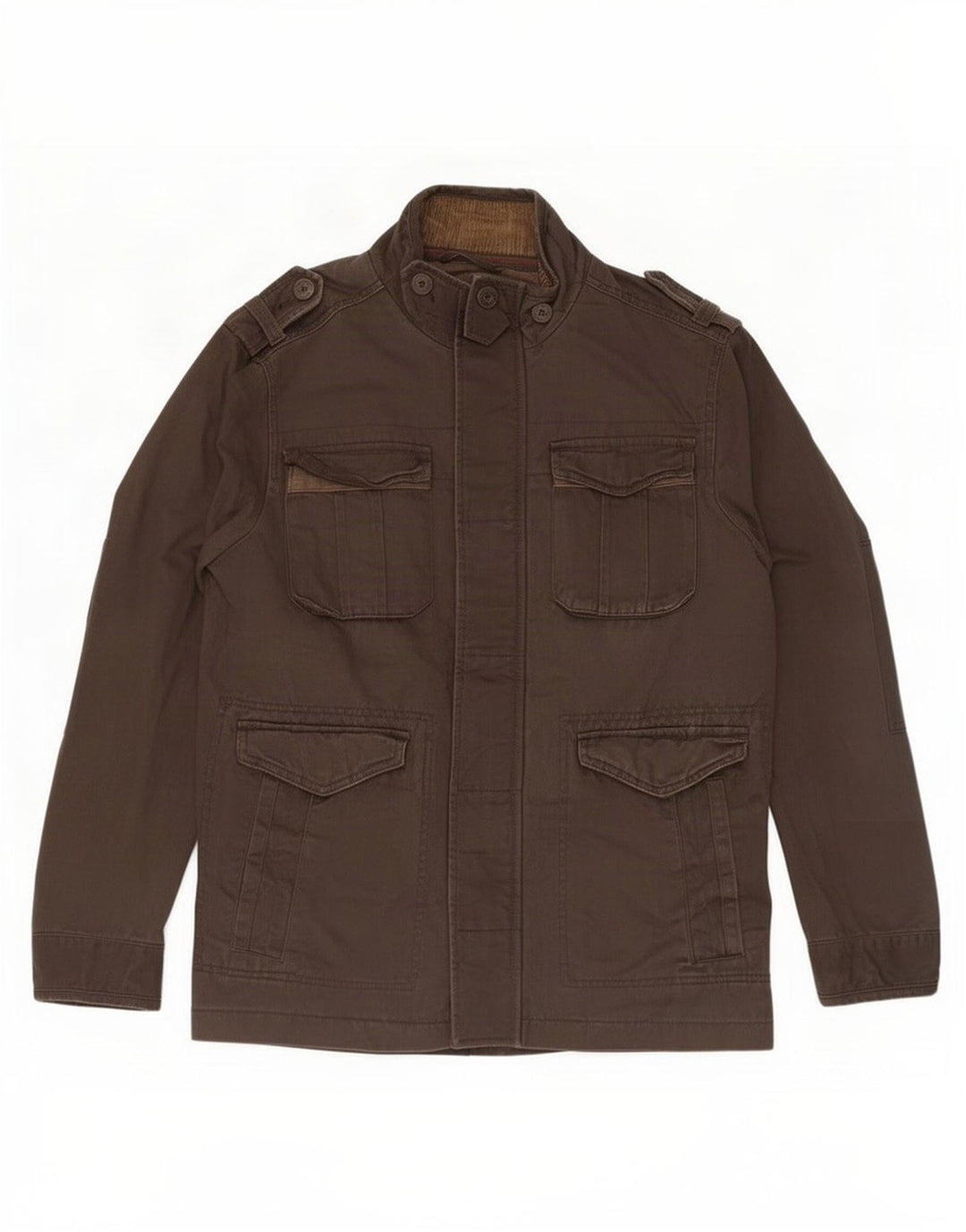 Fat Face Mens Military Jacket UK 38 Medium Brown Cotton