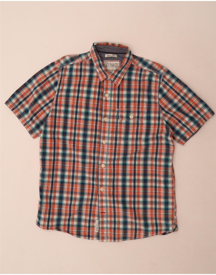 Fat Face Mens Short Sleeve Shirt Large Multicoloured Check Cotton