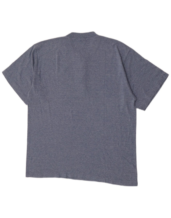 Champion Mens T-Shirt Top XL Blue Flecked Cotton
