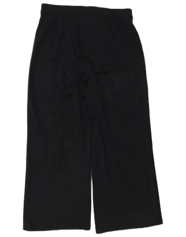 Marks & Spencer Womens High Waist Casual Trousers UK 14 Large W32 L26 Black