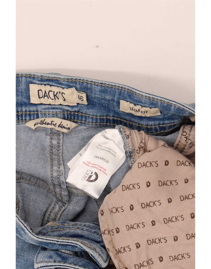 Dack's Mens Slim Jeans IT 46 Small W30 L30 Blue Cotton