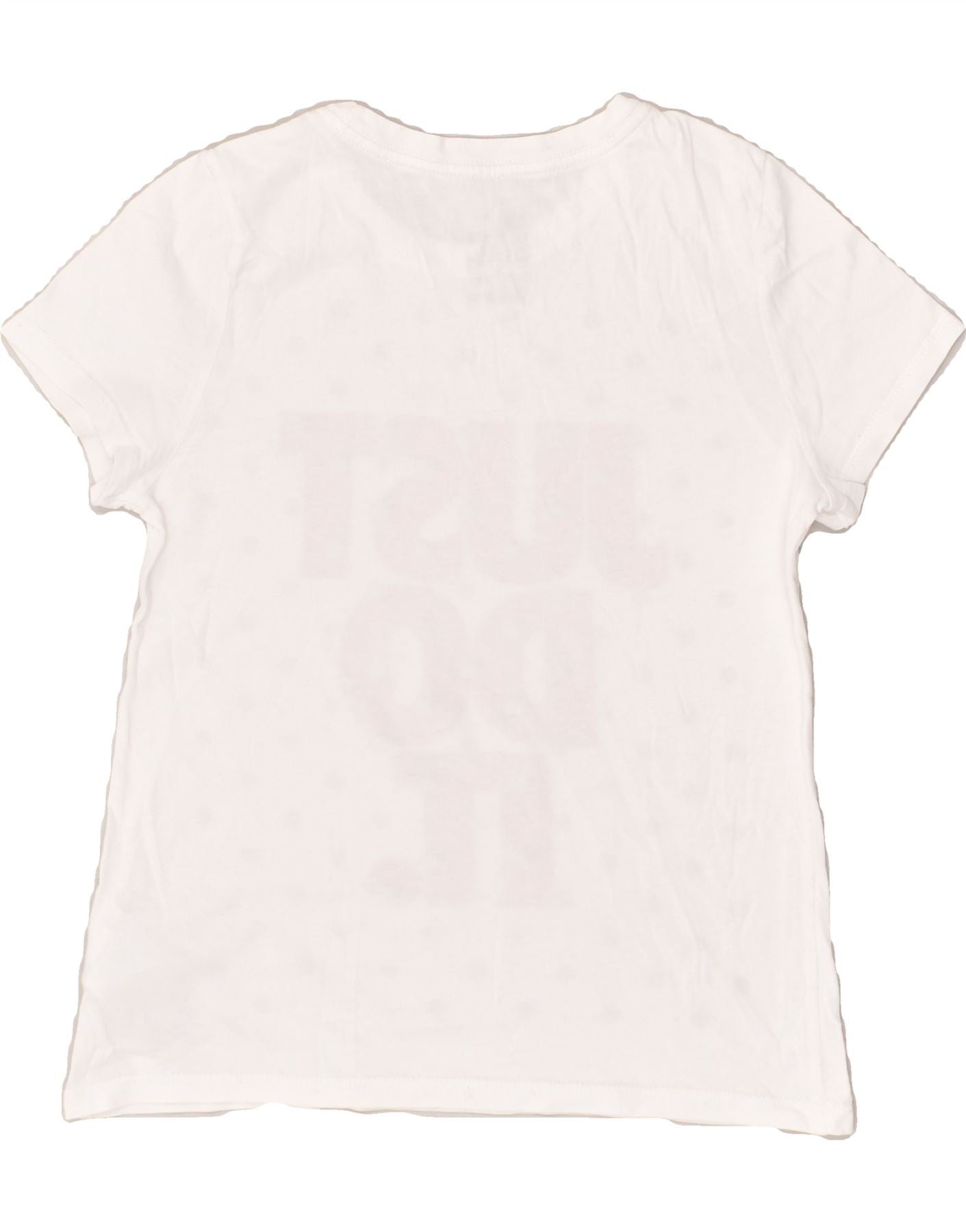 HOLLISTER Girls Graphic T-Shirt Top 10-11 Years Medium White Cotton, Vintage & Second-Hand Clothing Online