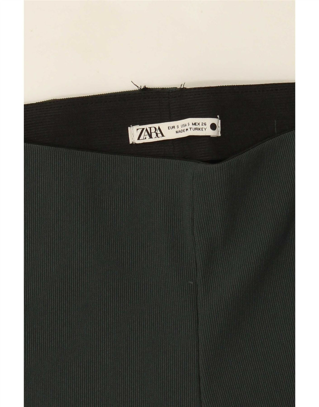 Zara Womens Flare Leggings UK 8 Small  Green
