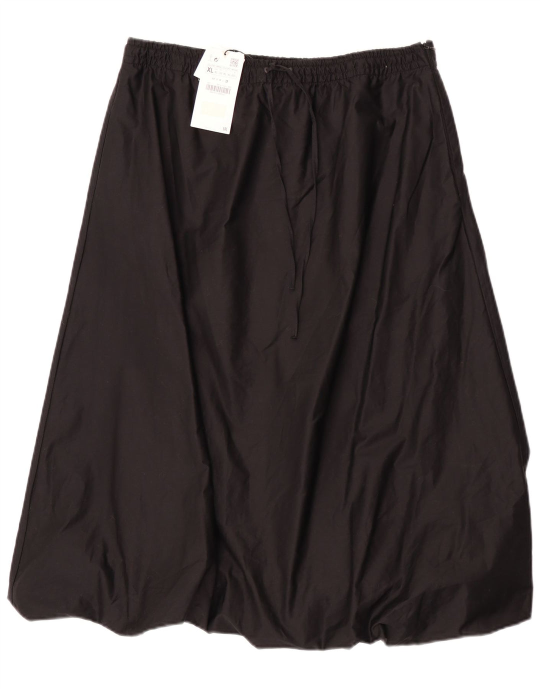Zara Womens Bubble Skirt XL W32  Black Cotton