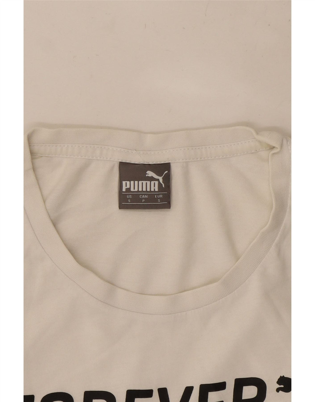 PUMA Mens Graphic T-Shirt Top Small White