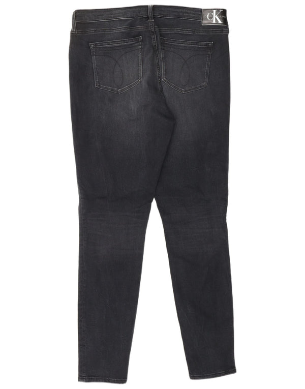 CALVIN KLEIN Womens Skinny Jeans W33 L32  Black Cotton