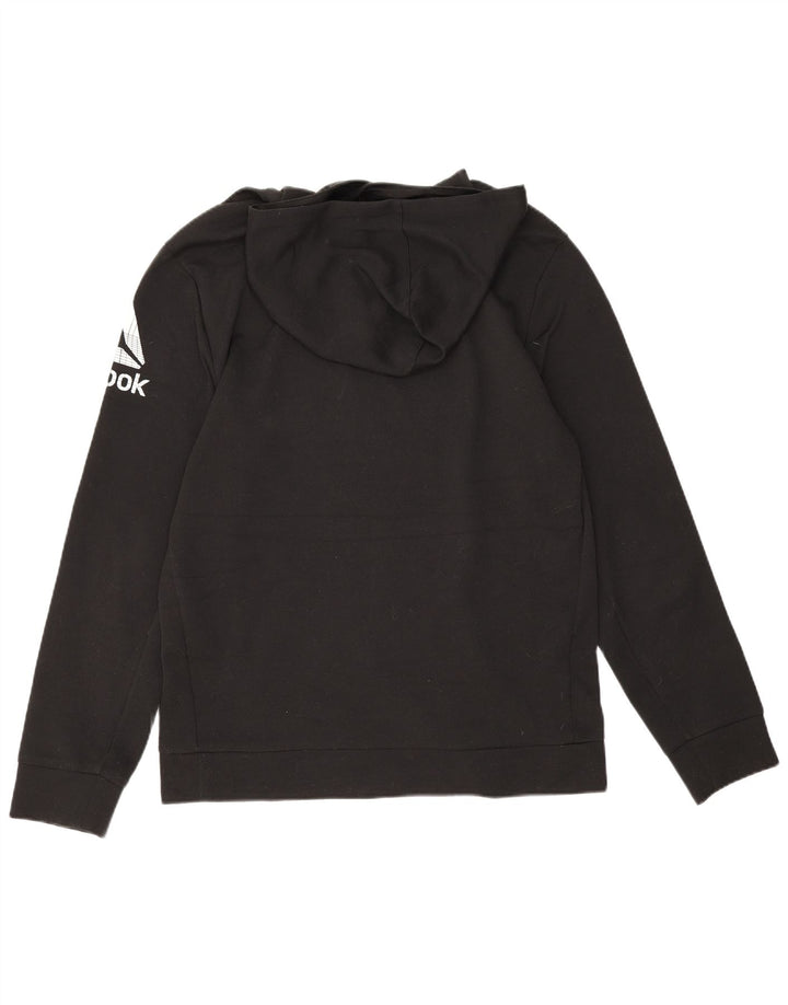 Reebok Mens Graphic Hoodie Jumper Medium Black Polyester