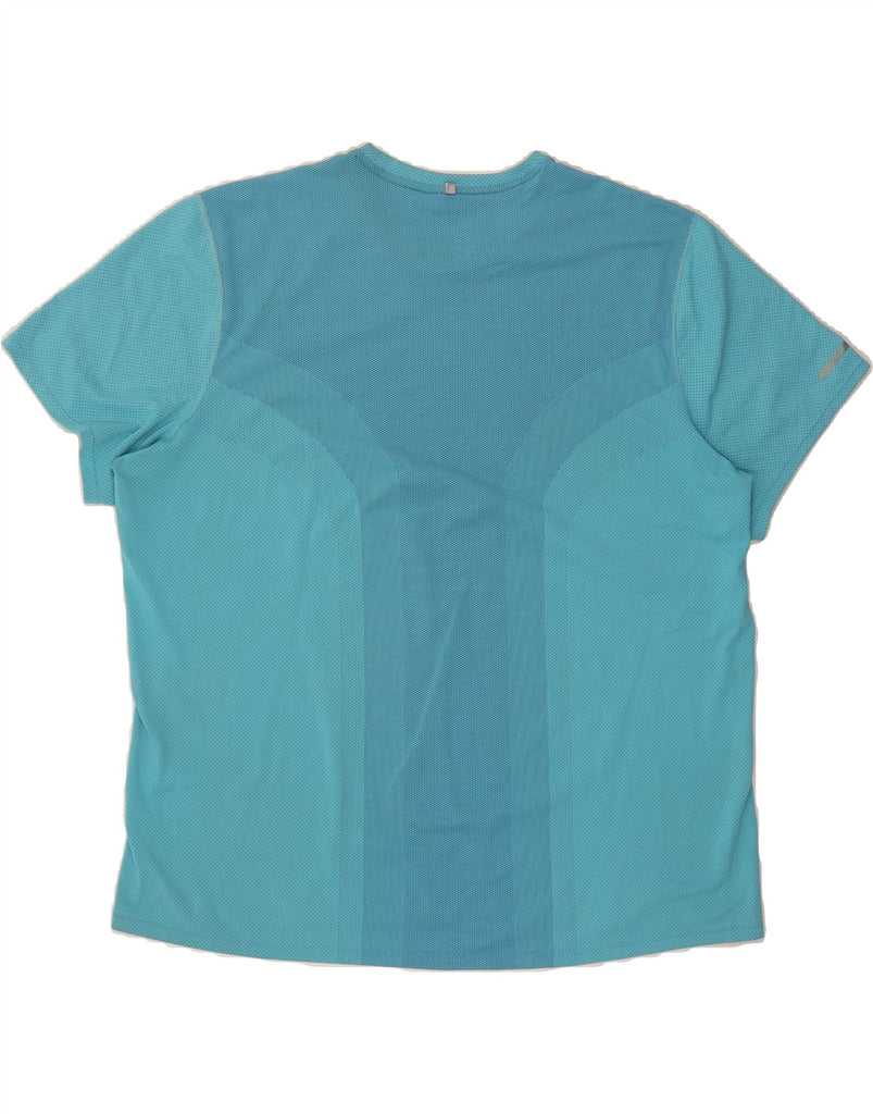 NIKE Mens Dri Fit T-Shirt Top 2XL Blue Colourblock Vintage Nike and Second-Hand Nike from Messina Hembry 