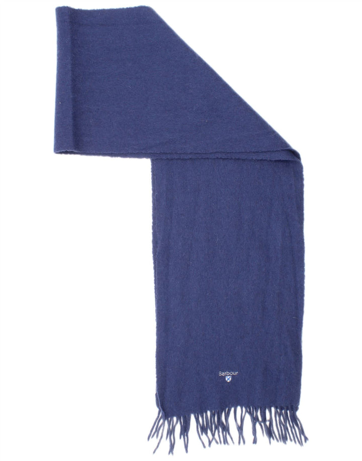 Barbour Mens Rectangle Scarf One Size Blue Wool