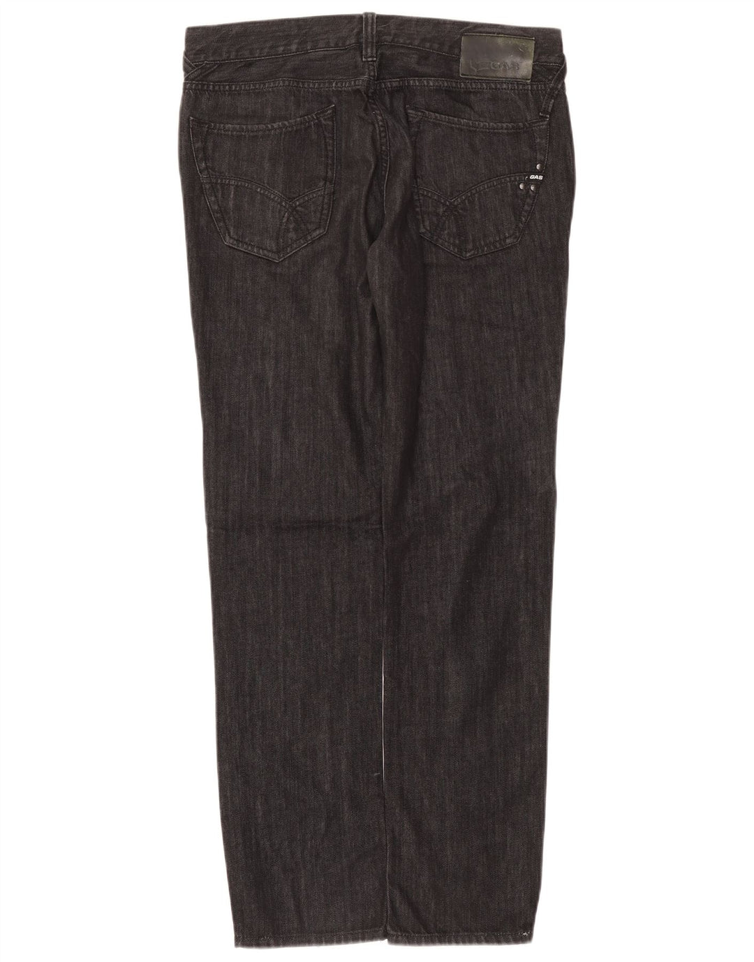 Gas Mens Straight Jeans W33 L34 Grey Cotton