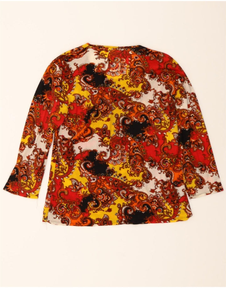 VINTAGE Womens Top Long Sleeve IT 50 XL Multicoloured Paisley Vintage Vintage and Second-Hand Vintage from Messina Hembry 