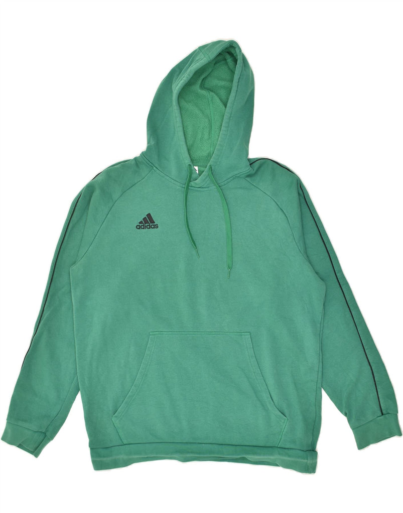 ADIDAS Mens Hoodie Jumper XL Green Cotton | Vintage Adidas | Thrift | Second-Hand Adidas | Used Clothing | Messina Hembry 