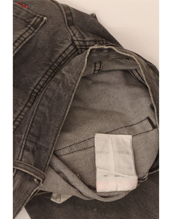 Levi's Mens Straight Jeans W30 L34 Grey Cotton