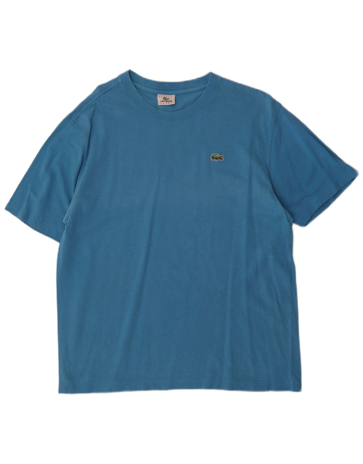 Lacoste Mens T-Shirt Top Size 4 Medium Blue Cotton