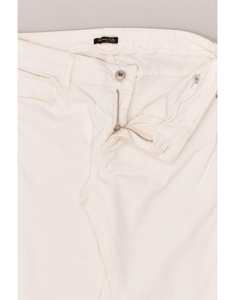 MASSIMO DUTTI Womens Slim Casual Trousers EU 40 Medium W30 L28 White | Vintage Massimo Dutti | Thrift | Second-Hand Massimo Dutti | Used Clothing | Messina Hembry 