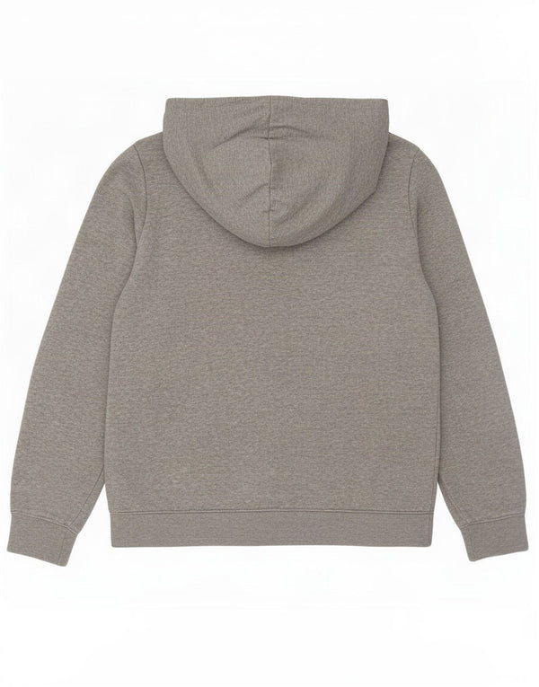 Champion Womens Graphic Hoodie Jumper UK 12 Medium Grey Cotton