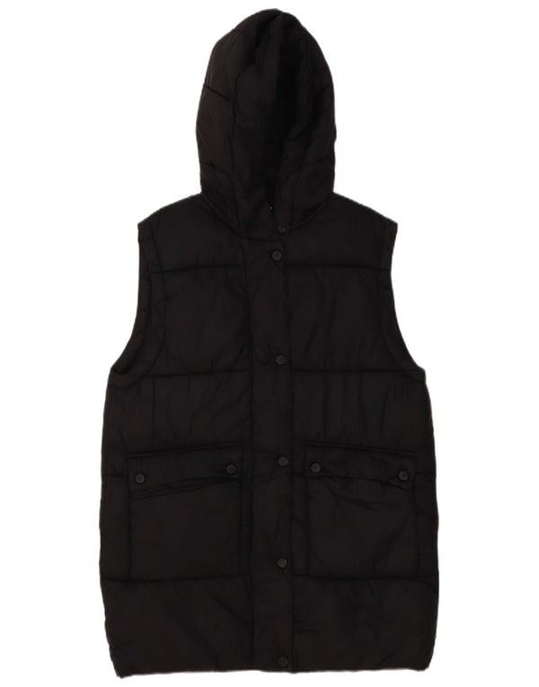 Zara Girls Hooded Loose Fit Padded Gilet 11-12 Years Black