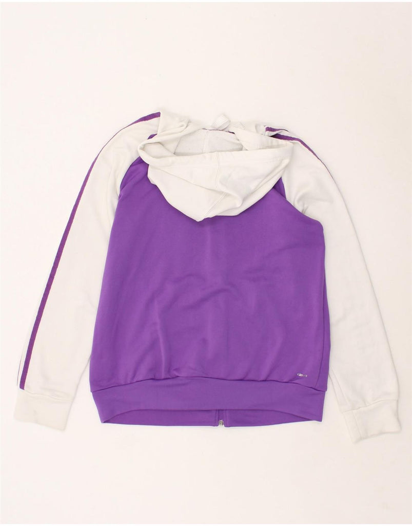 ADIDAS Womens Climalite Zip Hoodie Sweater UK 12/14 Medium Purple | Vintage Adidas | Thrift | Second-Hand Adidas | Used Clothing | Messina Hembry 