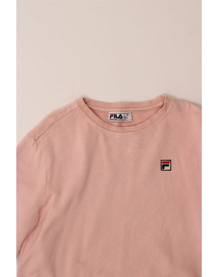 FILA Womens Sweatshirt Jumper UK 16 Large Pink Cotton Vintage Fila and Second-Hand Fila from Messina Hembry 