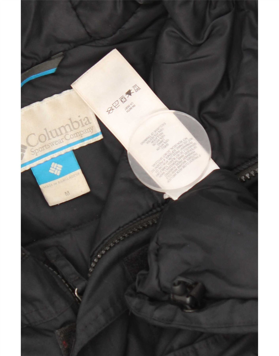 Columbia Mens Graphic Hooded Anorak Jacket UK 38 Medium Black Nylon