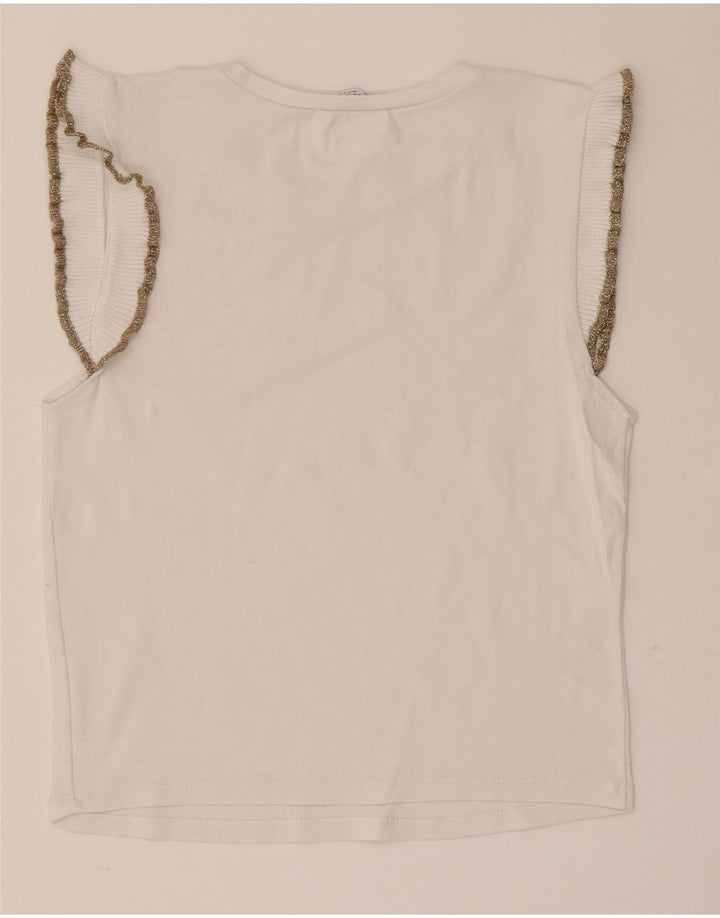 Zara Womens Sleeveless Blouse Top UK 12 Medium White