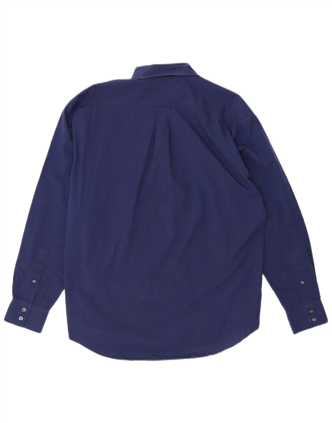 Yves Saint Laurent Mens Shirt Large Navy Blue Cotton