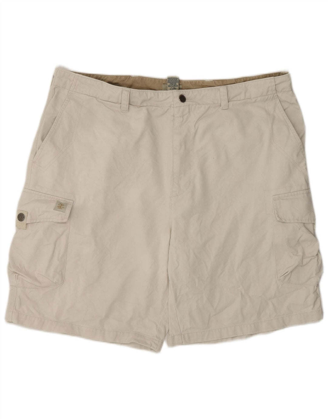 Izod Mens Cargo Shorts W40 XL Beige Cotton