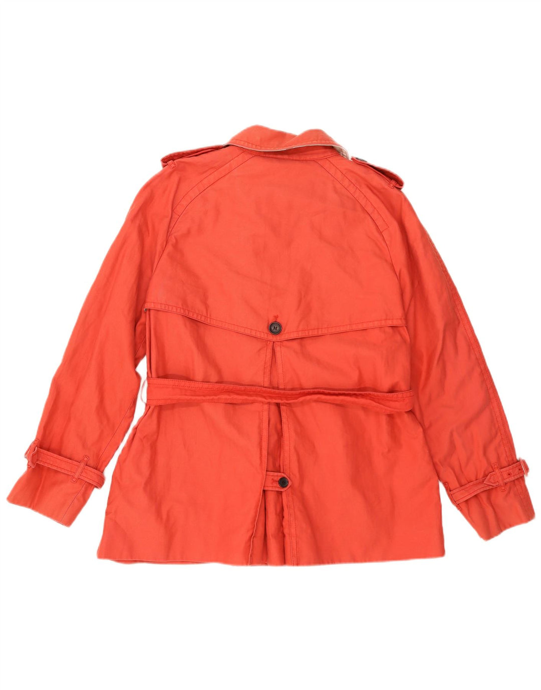 Coach Womens Short Trench Coat UK 18 XL Red Cotton