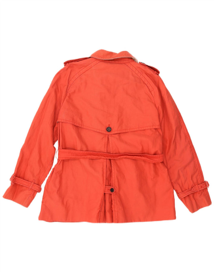 Coach Womens Short Trench Coat UK 18 XL Red Cotton