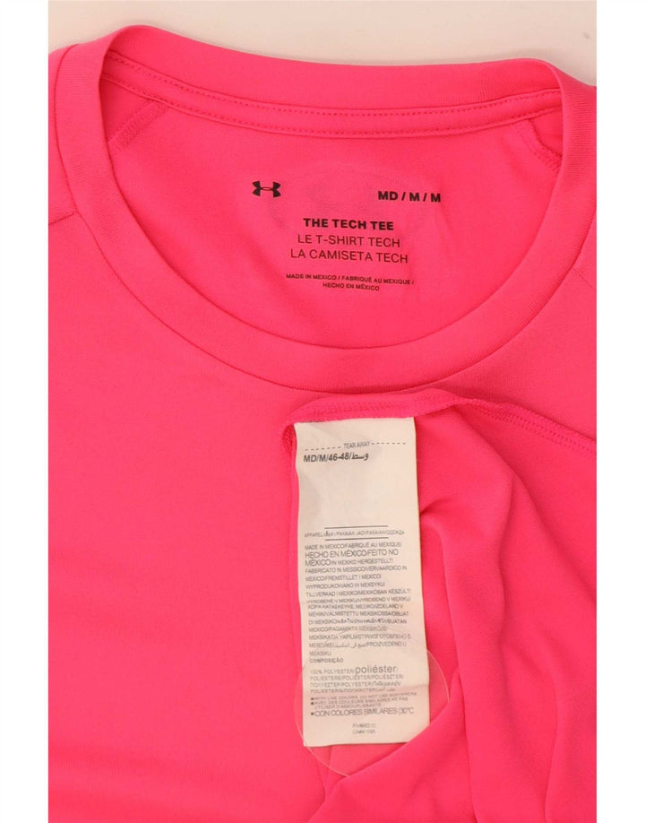 Under Armour Mens T-Shirt Top Medium Pink Polyester