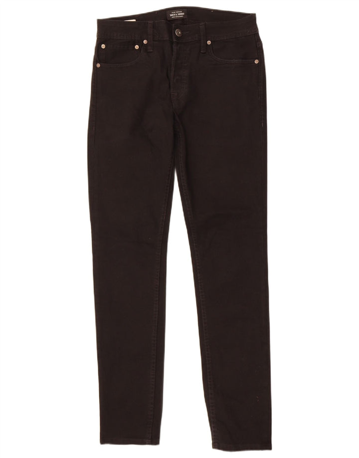 Jack & Jones Mens Tim Slim Jeans W28 L32 Black Cotton