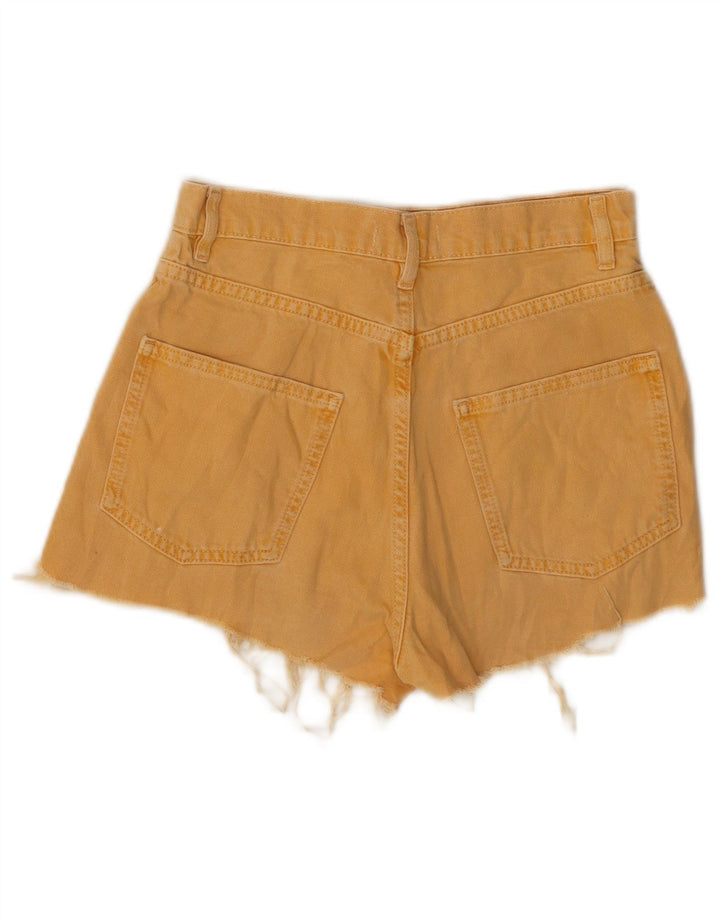 ZARA Womens Denim Shorts EU 34 2XS W24  Yellow