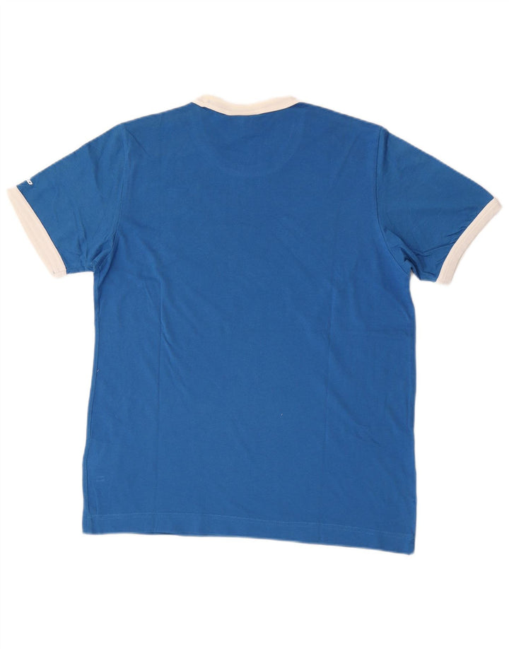 Lotto Mens Graphic T-Shirt Top Medium Blue Cotton