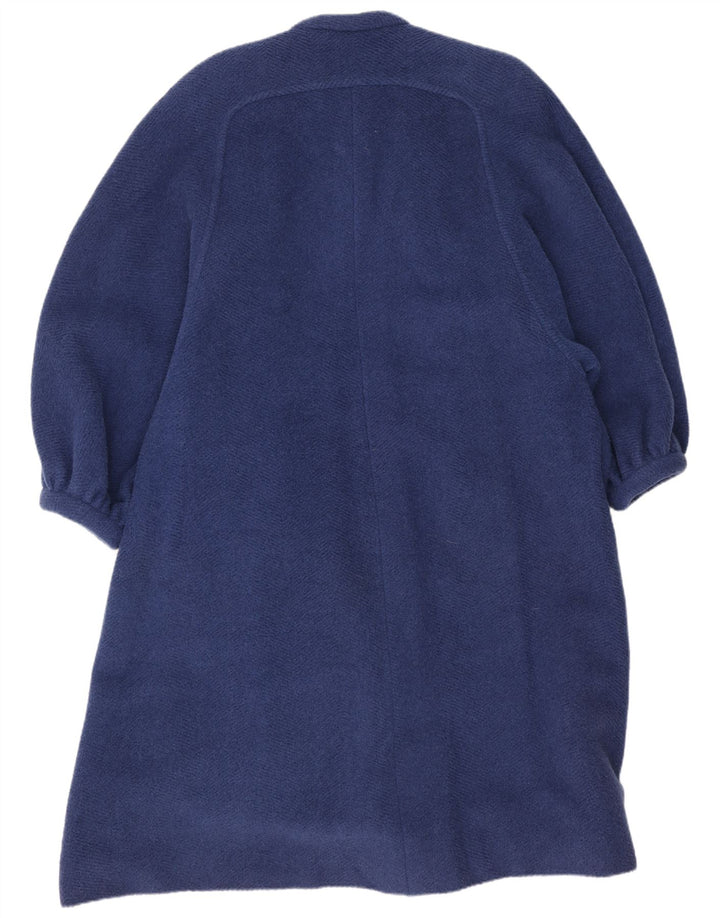 Herno Womens Oversized Overcoat IT 42 Medium Blue Wool