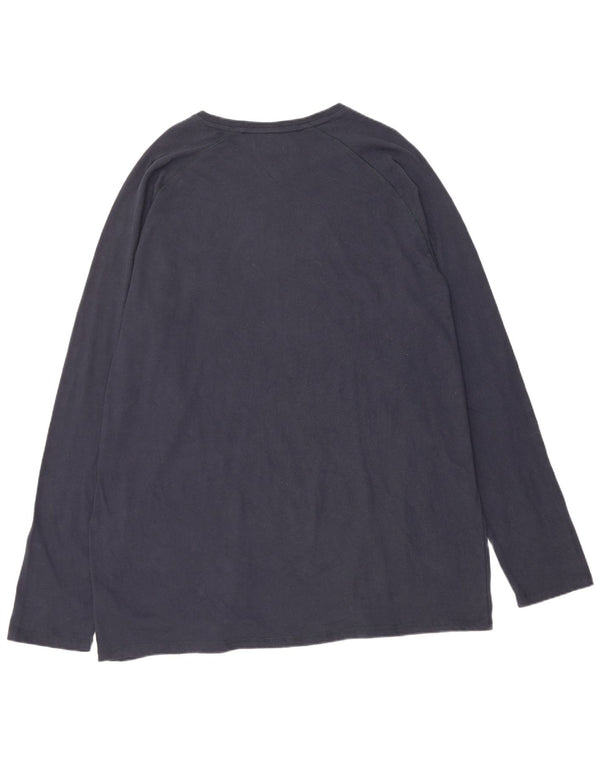 Dickies Mens Tall Top Long Sleeve 2XL Navy Blue Cotton