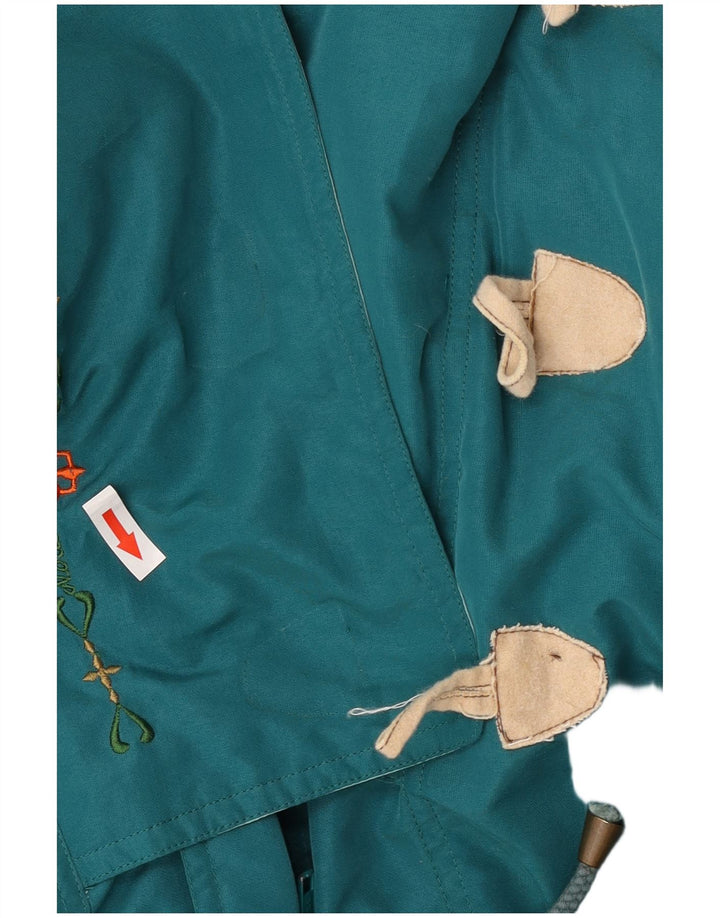 Vintage Womens Hooded Padded Jacket UK 18 XL Blue Polyester