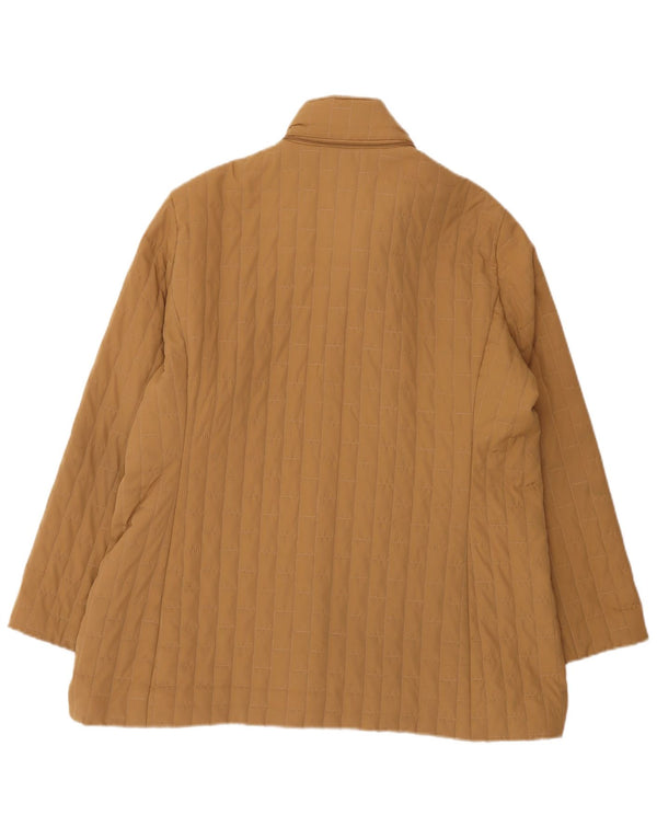 ELENA MIRO Womens Hooded Loose Fit Quilted Jacket UK 14 Large Beige