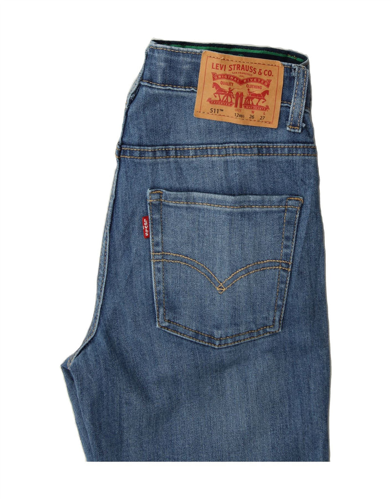 LEVI'S Girls 511 Straight Jeans 11-12 Years W26 L27 Blue Cotton Vintage Levi's and Second-Hand Levi's from Messina Hembry 
