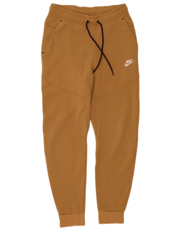 Nike Mens Tracksuit Trousers Joggers Small  Beige Cotton